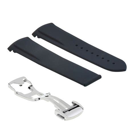 omega seamaster rubber strap deployment clasp|genuine Omega Seamaster rubber strap.